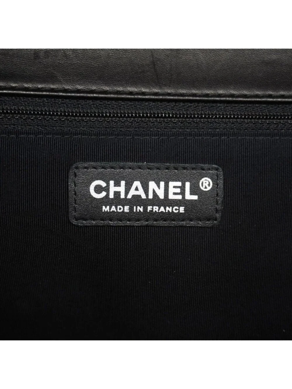 Chanel Shoulder Bag Chez Blanc Lambskin Black Silver